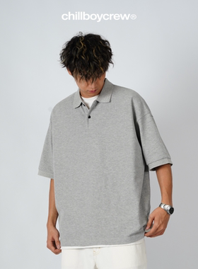 C22标准阔型休闲POLO衫chillboycrew全布可入宽松透气复古纯色