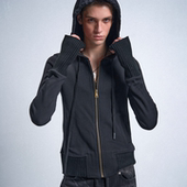 mosen noE SPIRITARMOR 龙图腾印花指洞拳击正肩合身卫衣