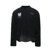 noEmosen t恤 重磅长袖 noE 情感囚徒印花做旧水洗破坏280G美式