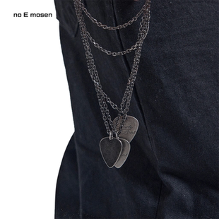 电镀银做旧古银摇滚情侣项链 坏小子 noEmosen noE