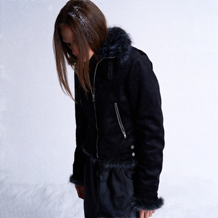 型秋冬棉服加厚夹克外套 短狐绒毛领正肩两穿合身版 noEmosen noE