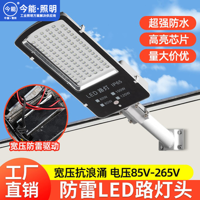 LED户外防水路灯100W挑臂