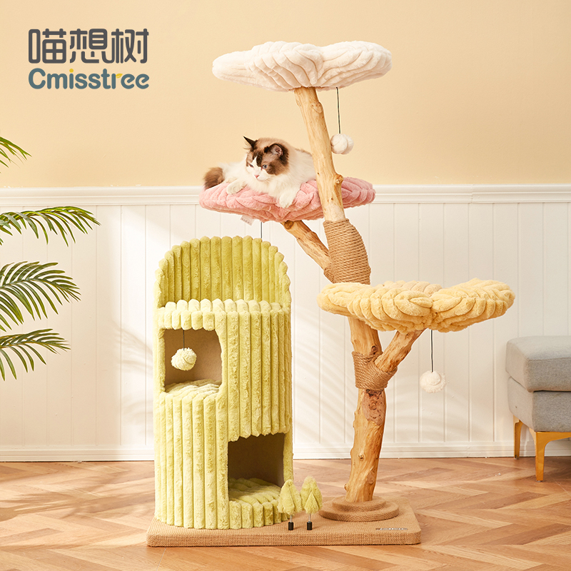 喵想树多层实木树洞猫爬架
