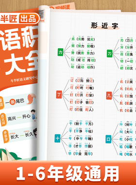 小学词语积累训练大全重叠词归类大全小学生版语文专项训练基础知识手册aabbc式四字成语字词句作文素材积累量词练习本一年级词汇