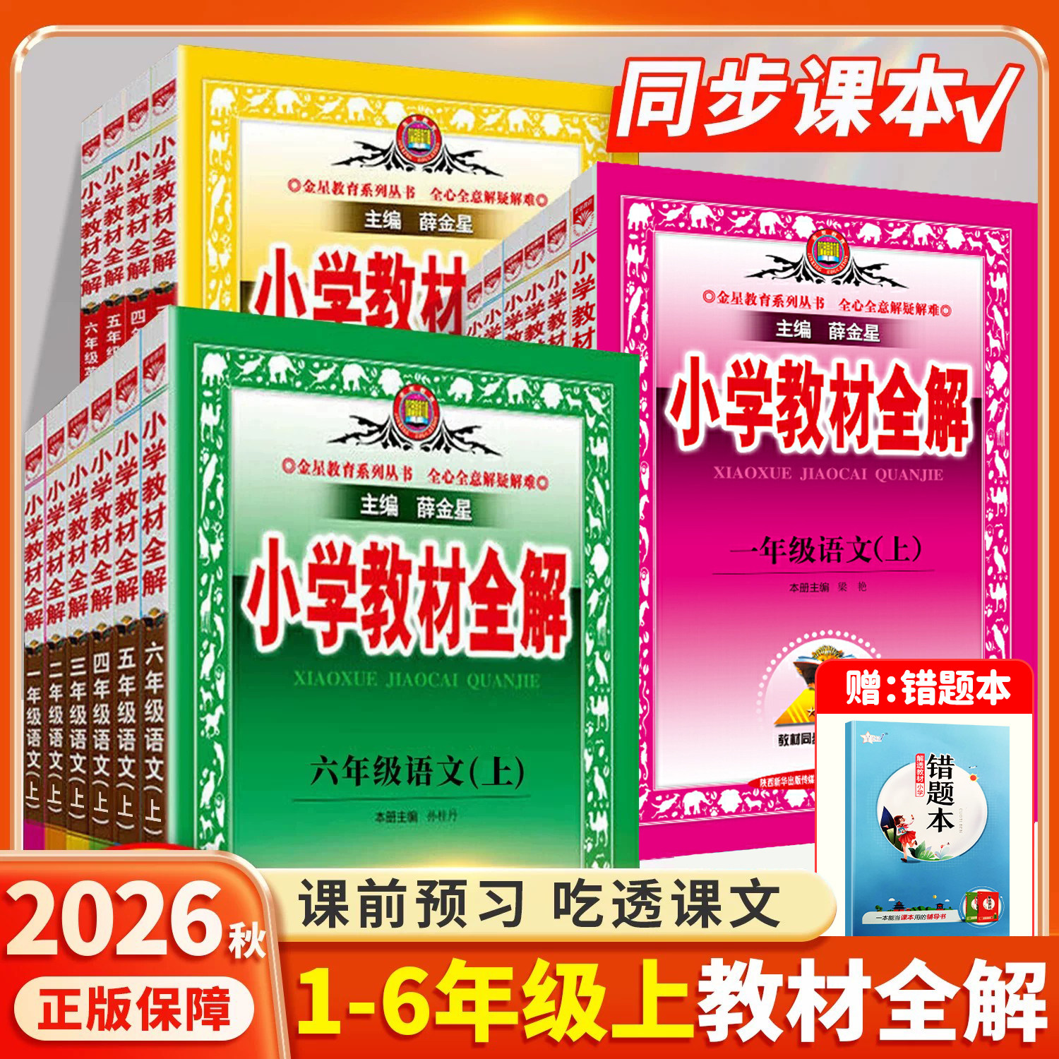 正版承诺-薛金星小学教材全解