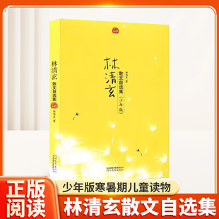 林清玄散文自选集系列少年版暑期寒假阅读儿童读物9-10-11-15岁初中小学生三四五六年级课外阅读文学小说散文现代名家散文精读