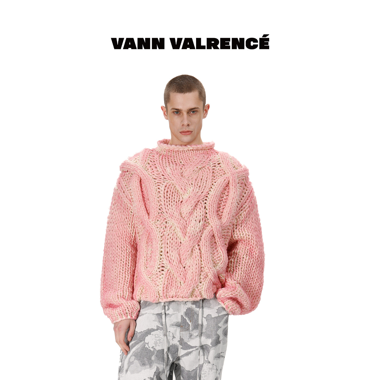 【伯远同款】VANN VALRENCE高级感慵懒风镂空麻花针织衫毛衣上衣