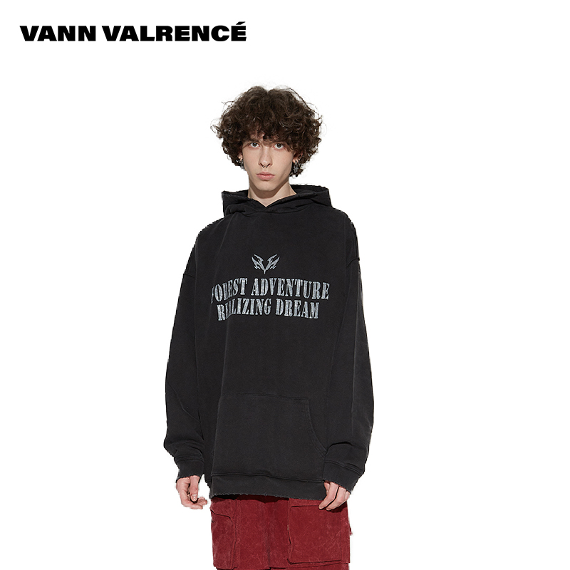 VANNVALRENCE黑白棉质卫衣