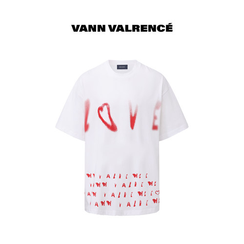 VANN VALRENCE男女同款520限定大印花短袖T恤休闲风2026年字母