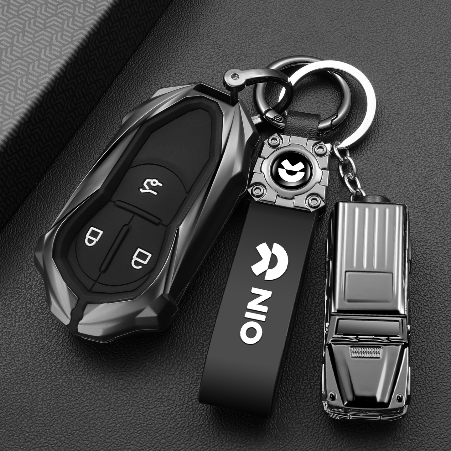 时尚新款蔚来机甲风金属钥匙套