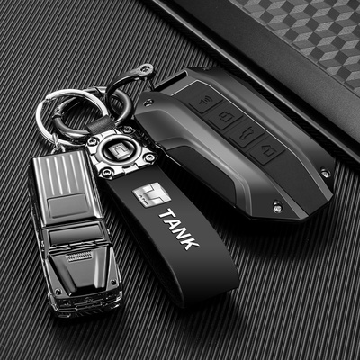 时尚新款坦克金属风机甲车钥匙套