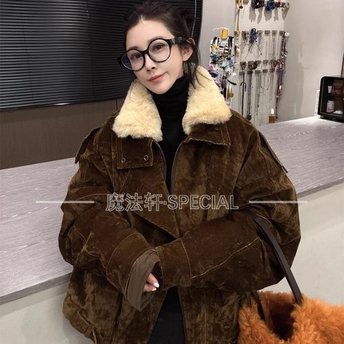 毛领短款羽绒服女款2025新款