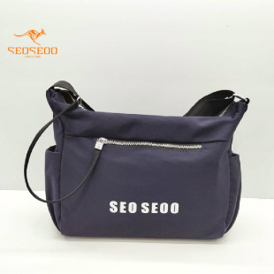 SEOSEOO南奥九州袋鼠女包正品 纯色布休闲斜挎包71065 时尚 2023新款