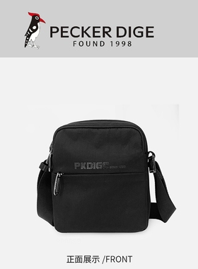 啄实体专柜正品男包2025新款商场同款轻便布休闲单肩斜挎包90064