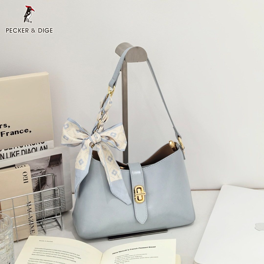 啄实体专柜正品女包2026新款商场同款蝴蝶结月牙包单肩斜挎包3216,箱包皮具/热销女包/男包,通用款女包,淘宝优惠券,粉丝福利购,淘宝优惠卷