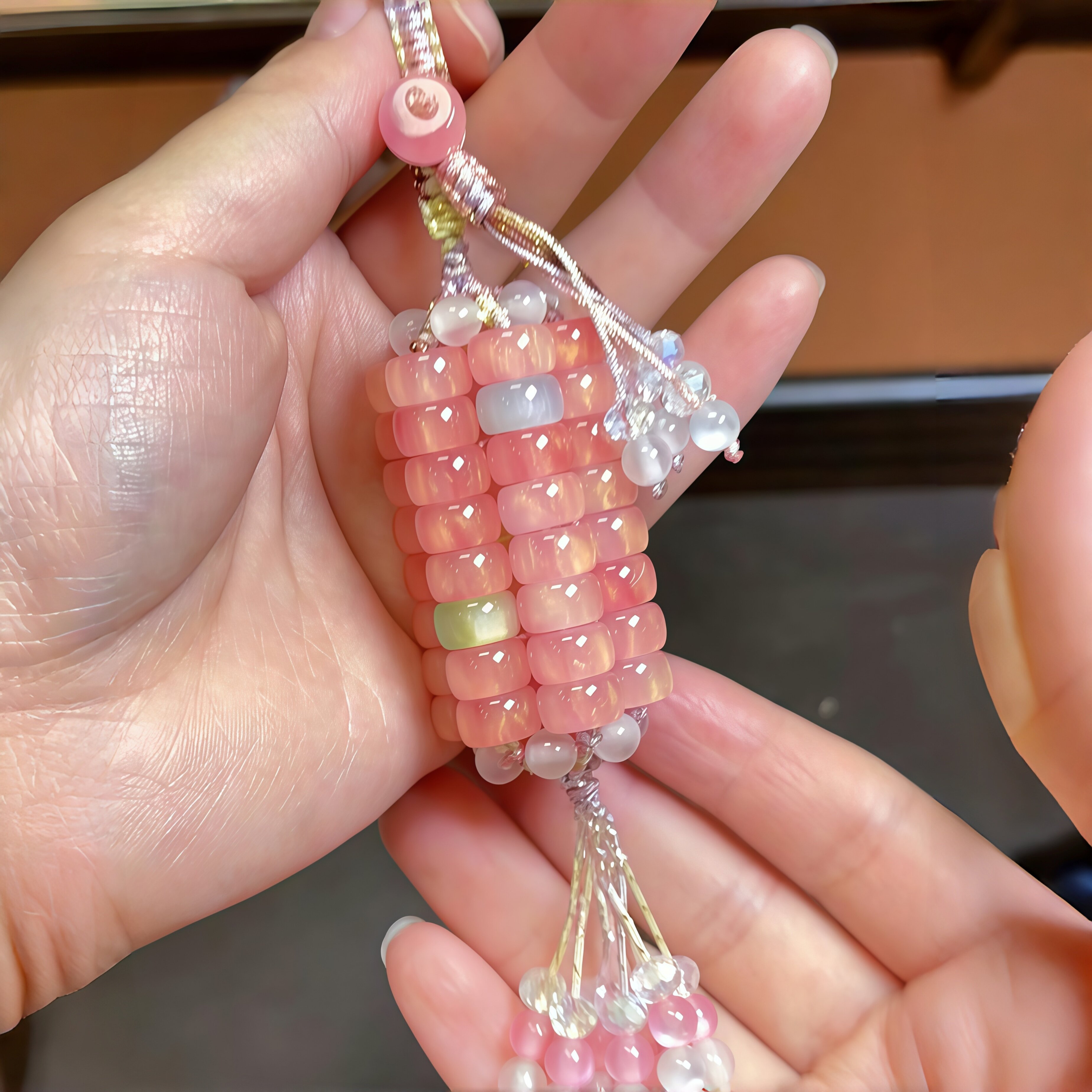 高颜值手工玉米串珠钥匙扣材料包