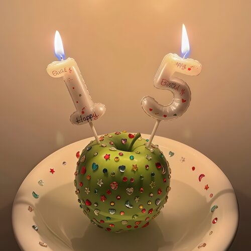 生日蛋糕气球数字蜡烛苹果装饰钻石贴纸插件派对仪式感出片道具