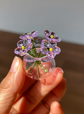 【把春天带回家】淄博琉璃插花摆件仿真花束永生花礼物桌面装饰品