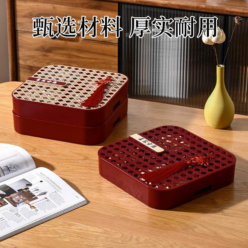 家用高级感果盘客厅食品级瓜子花生零食喜庆干果盒多层分格糖果盘,餐饮具,果盆/果盘/果篮,淘宝优惠券,粉丝福利购,淘宝优惠卷