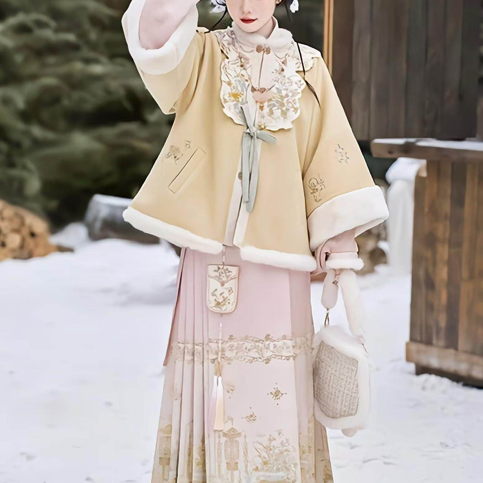 原创新款汉服女【岁朝清梦】明制马面裙日常加厚小个子套装冬季,女装/女士精品,汉服半身裙,淘宝优惠券,粉丝福利购,淘宝优惠卷