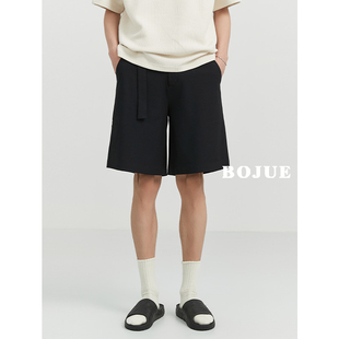 24夏季 男五分直筒舒适通勤短款 新品 裤 子 高级感休闲西装 BJZE男装