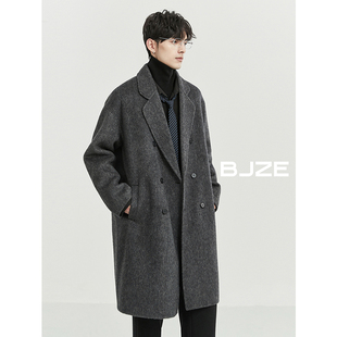 伯爵4Brothers高级感骆驼绒双面呢羊毛大衣男中长款冬季韩版外套