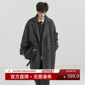 活页高级设计感伯爵卓尔25冬季 全羊毛双面呢大衣男中长款 加厚外套