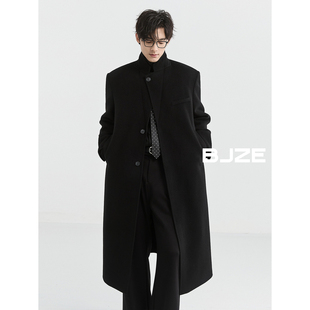 全羊毛/羽绒内胆/过膝超长款BJZE冬季高级感双面呢男大衣垫肩外套