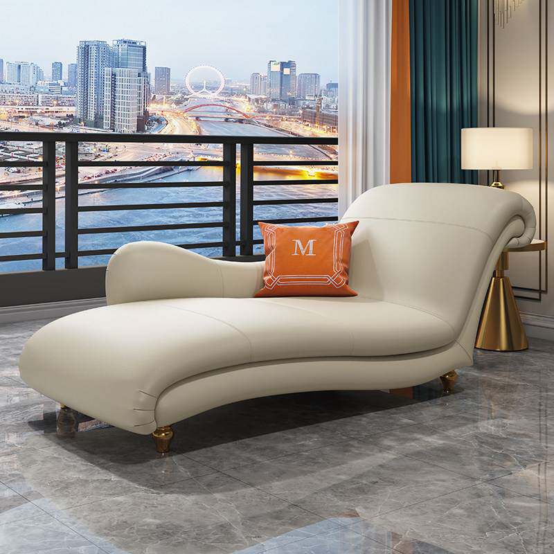 轻奢贵妃椅真皮现代简约高端别墅客厅贵妃懒人贵妃榻卧室躺椅沙发