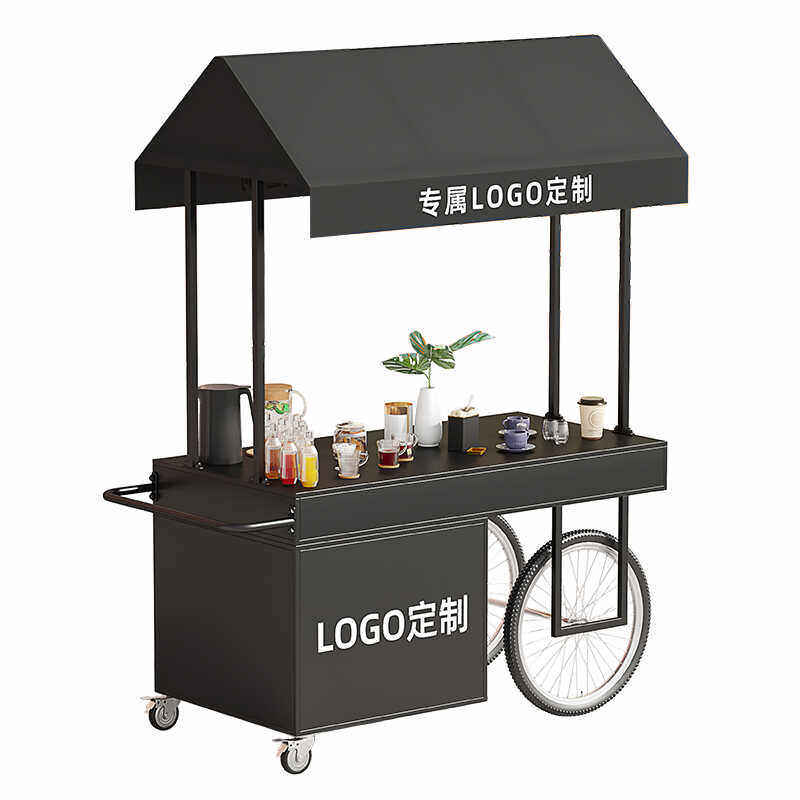 户外铁艺花车鲜花展示架商场摊位酒店广场多功能摆摊促销车小推车