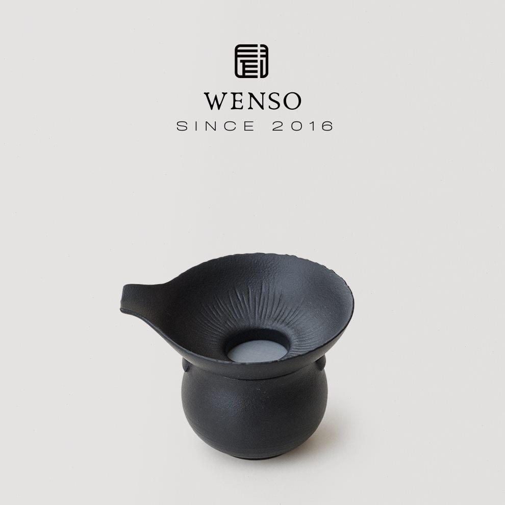 闻说|黑砂粗陶茶滤 冲孔304不锈钢过滤网简约家用功夫茶具配件