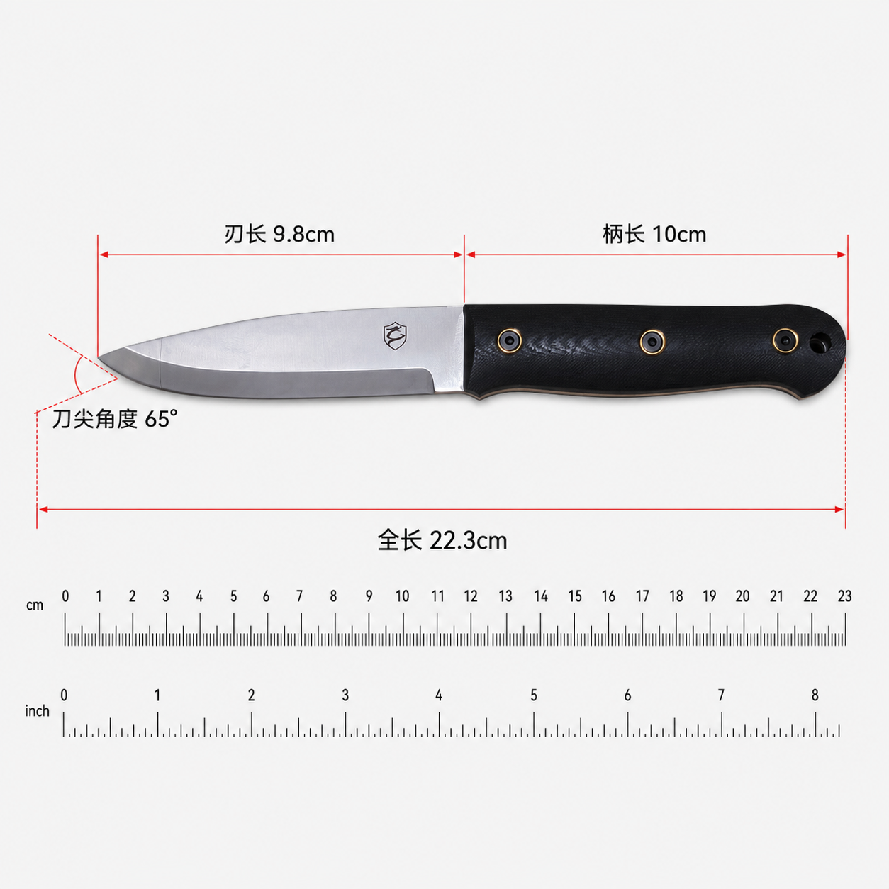 傲器进口M390雷胖子粉末钢户刀外刀野营斯堪刃高硬度不锈钢露营刀
