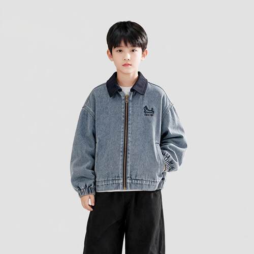 童装男童外套2026秋季新款儿童秋装牛仔夹克男孩衣服百搭长袖上衣