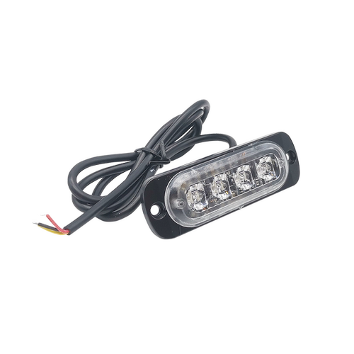12V24V货车频闪侧边灯4LED高亮汽车中网警示灯摩托车爆闪刹车灯