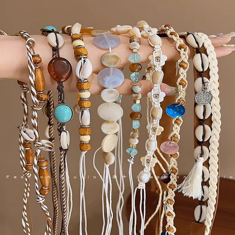 波西米亚手工编织腰链女复古民族