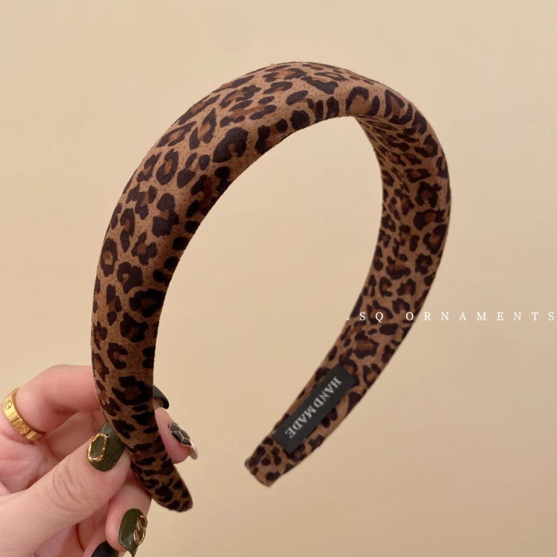韩国复古豹纹发箍女高颅顶压发头箍2024新款高级感外出百搭发卡,饰品/流行首饰/时尚饰品新,发饰,淘宝优惠券,粉丝福利购,淘宝优惠卷