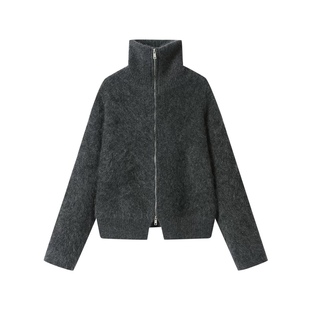 今晚新重磅高货～山羊绒拉绒加厚开衫外套m