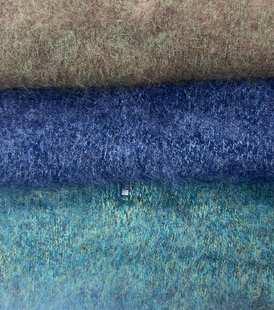 加厚花纱拉绒半拉链 莫奈花园