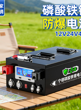 宁德房车磷酸铁锂电池12v24v48V伏大单体电芯车载储能大容量电源