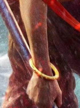 哪吒乾坤圈手镯传承镯子实心金色手环项圈周边同款电影衍生手饰