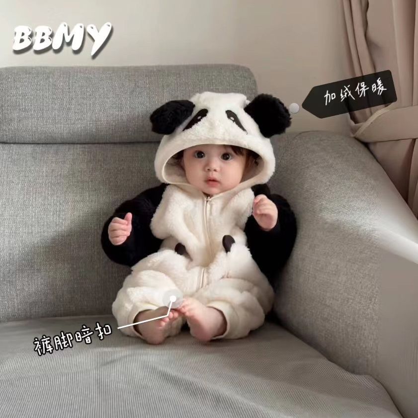 连体衣婴幼儿加厚保暖哈衣