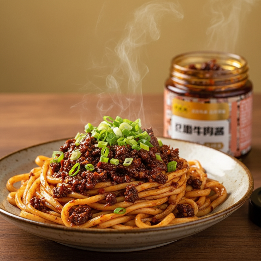 鹃城牌豆瓣牛肉酱拌饭酱暴下饭菜大颗粒川味麻辣酱拌面四川香辣酱