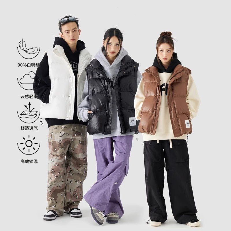 白鸭绒保暖马甲GOLFCROSS