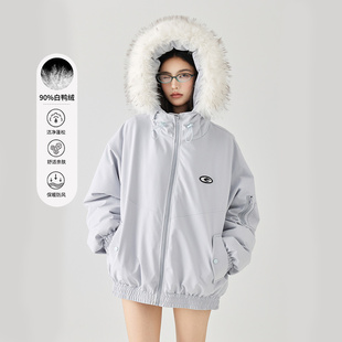 GOLFCROSS白鸭绒连帽轻薄羽绒服男女款2025冬季新款保暖外套加厚