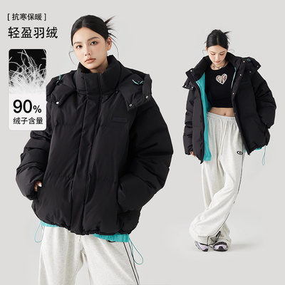 GOLFCROSS加厚90白鸭绒连帽羽绒