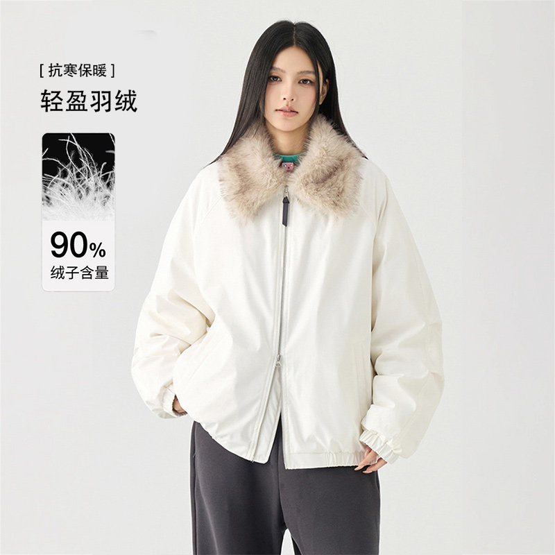 GOLFCROSS90蓬松翻毛领薄款夹克羽绒服男女同款秋冬季新款潮外套,男装,羽绒服,淘宝优惠券,粉丝福利购,淘宝优惠卷