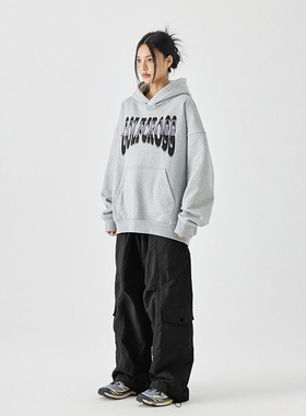 【CC家CC】MPUX联名男女同款纯色大口袋工装裤秋季新款潮牌休闲裤