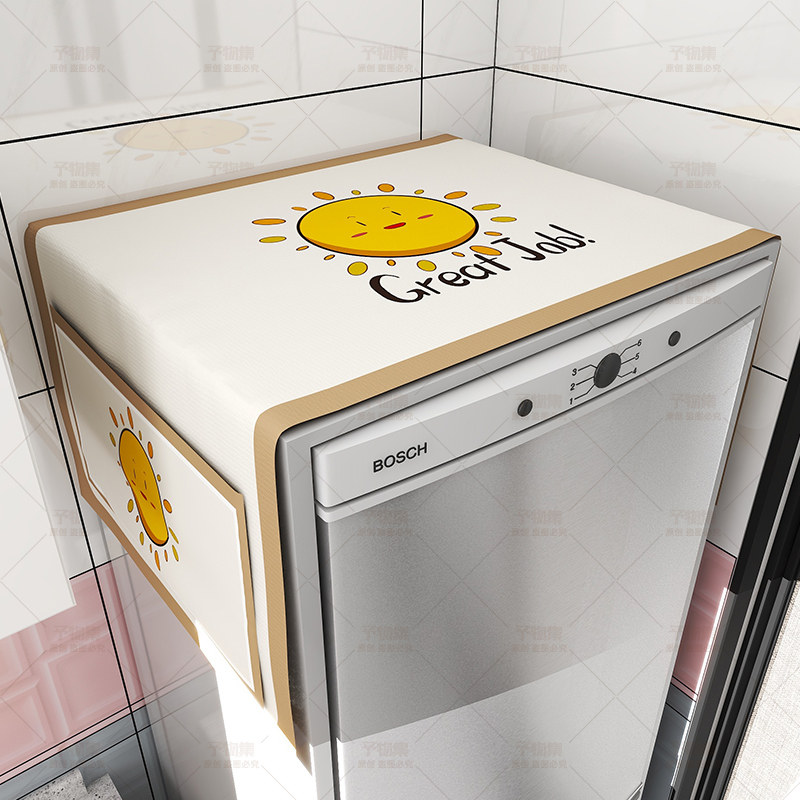 단일 및 이중 도어 냉장고 방진 천 커버 높은 찾고 미끄럼 방지 전자 레인지 세탁기 보호 커버 커버 수건 커버