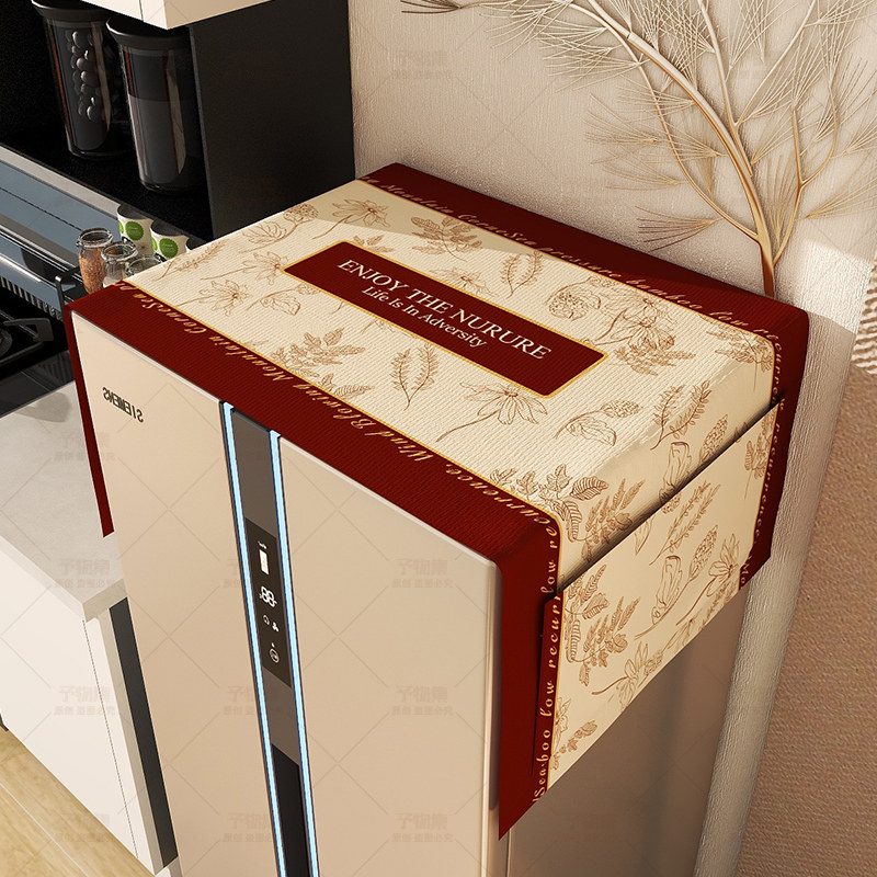 냉장고 방진 커버 단일 및 이중 도어 2022 새로운 들어 갔어 노르딕 라이트 럭셔리 미끄럼 방지 미국 세탁기 커버