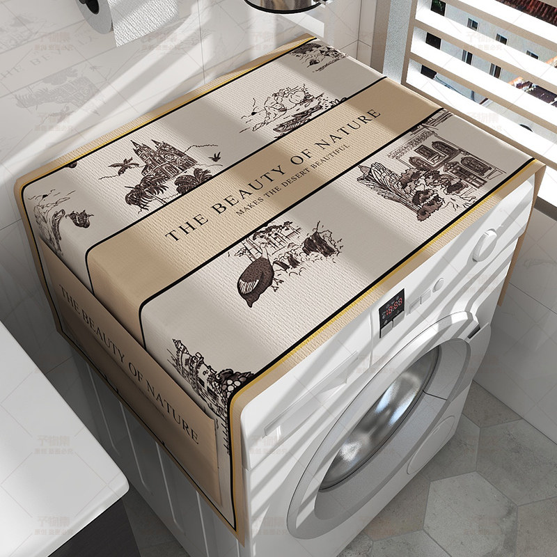 발코니 완전 자동 드럼 세탁기 커버 방수 및 자외선 차단제 새로운 단일 및 이중 도어 냉장고 방진 커버 천 커버